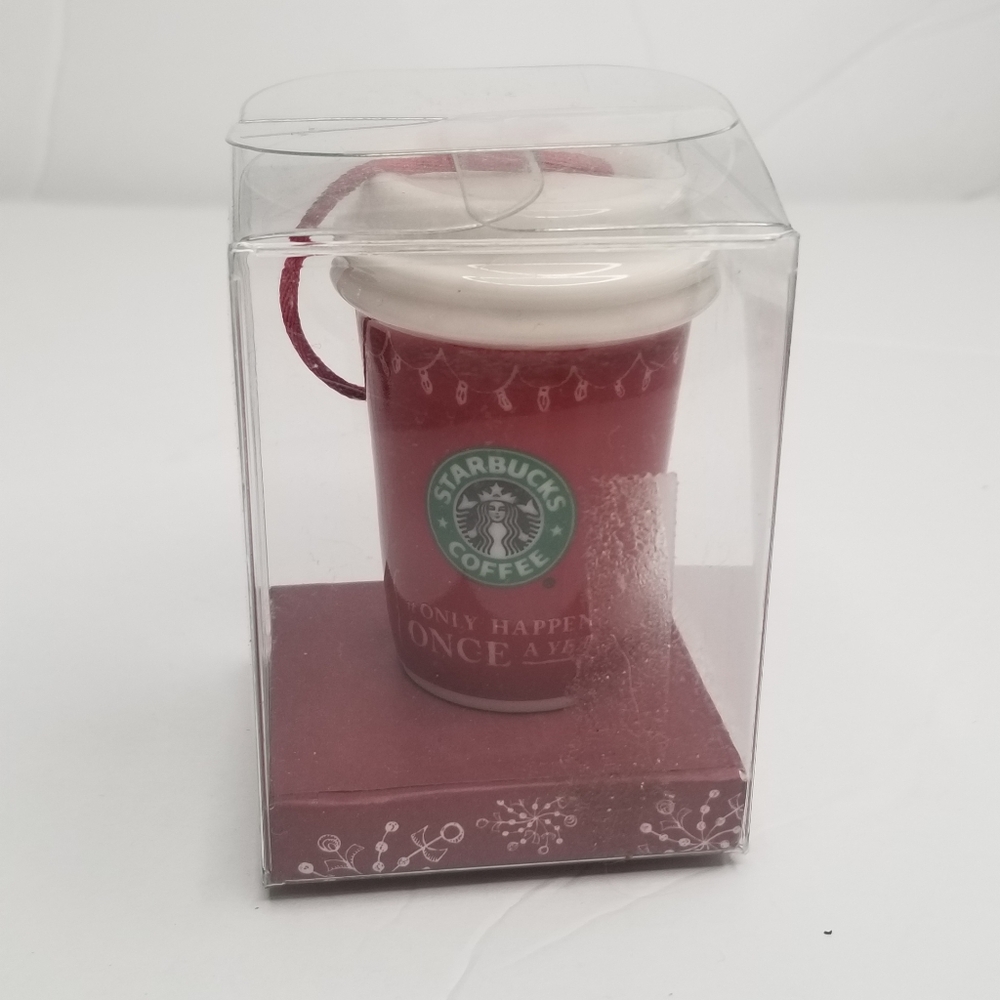 Starbucks red cup holiday ornament 2005